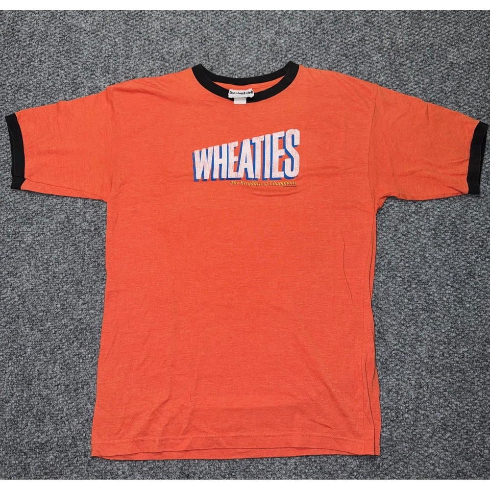 Passing4sane Vintage Wheaties Breakfast‎ of Champions Ringer T-Shirt XL